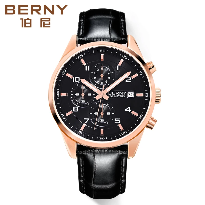 

Men's Watch Seiko Quartz Movement Male Multifunctional Luminous Hand Calendar Window Easy Read Dial Sapphire Glass Waterproof