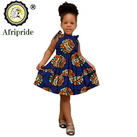 2022 african children clothing kids dashiki ankara print dresses sleeveless lovely mini dress for girl afripride s1940005