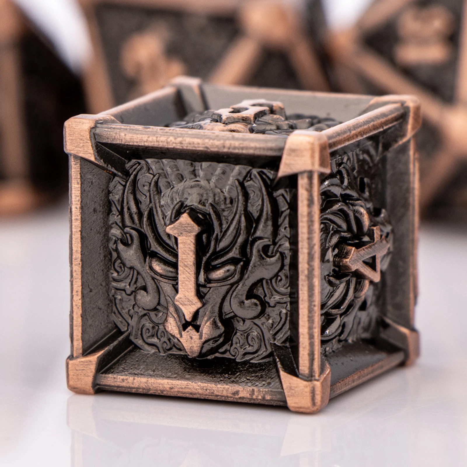 Металлические кости DnD Dragon набор металлических костей с черепом D &amp многогранные