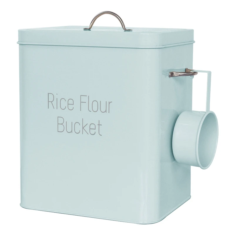 

Sealed Washing Powder Storage Box Pet Food Storage Tank High Capacity Moisture-Proof Grain Jar With Spoon