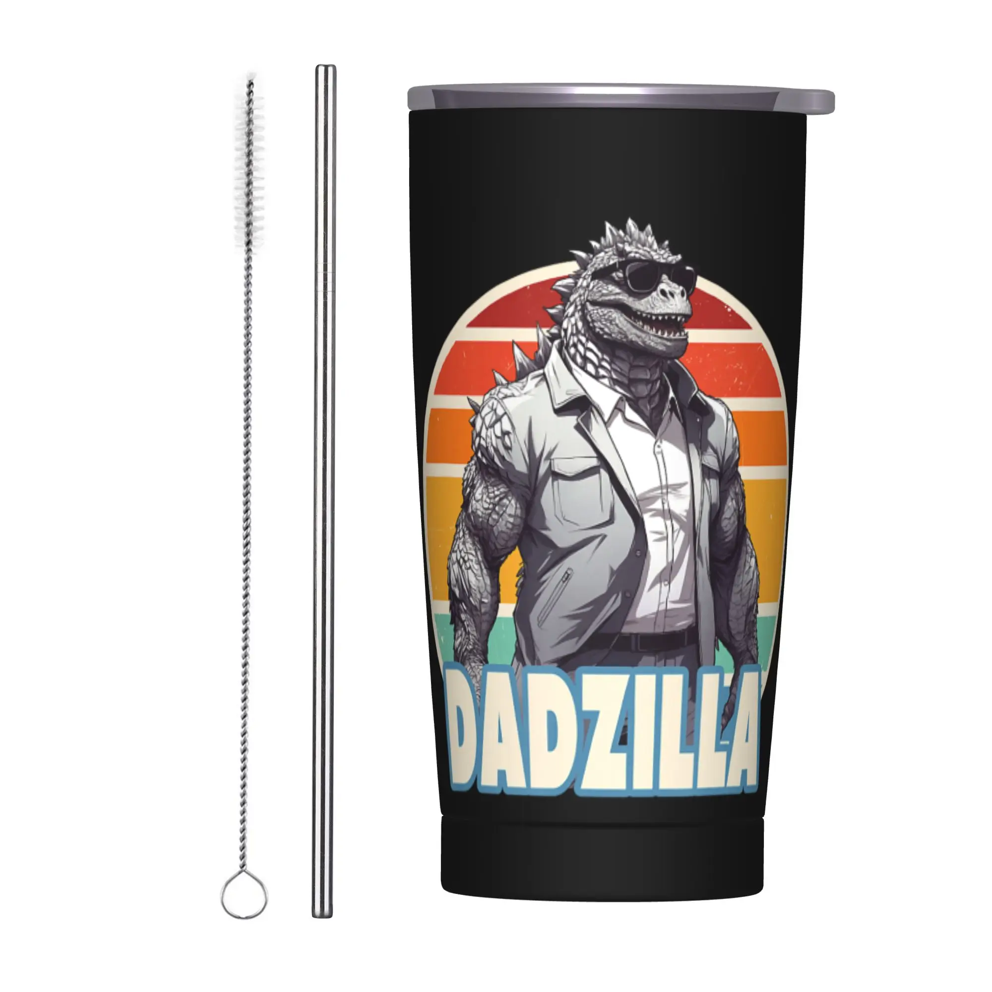 Фото Термокружка Monster G-Godzillas из нержавеющей стали с вакуумной изоляцией, непроливаемая, для школы №1