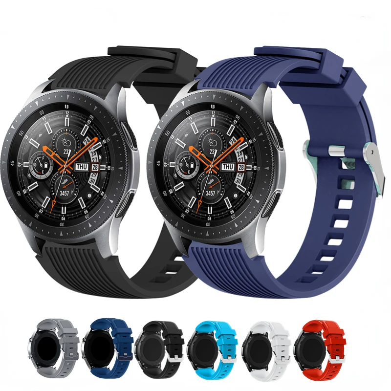 

22mm 20mm Silicone band for Samsung Galaxy Watch 3 45mm/Gear S3 Frontier/Huawei Watch 3 GT2 46mm/Huami Amazfit GTR 47mm Correa