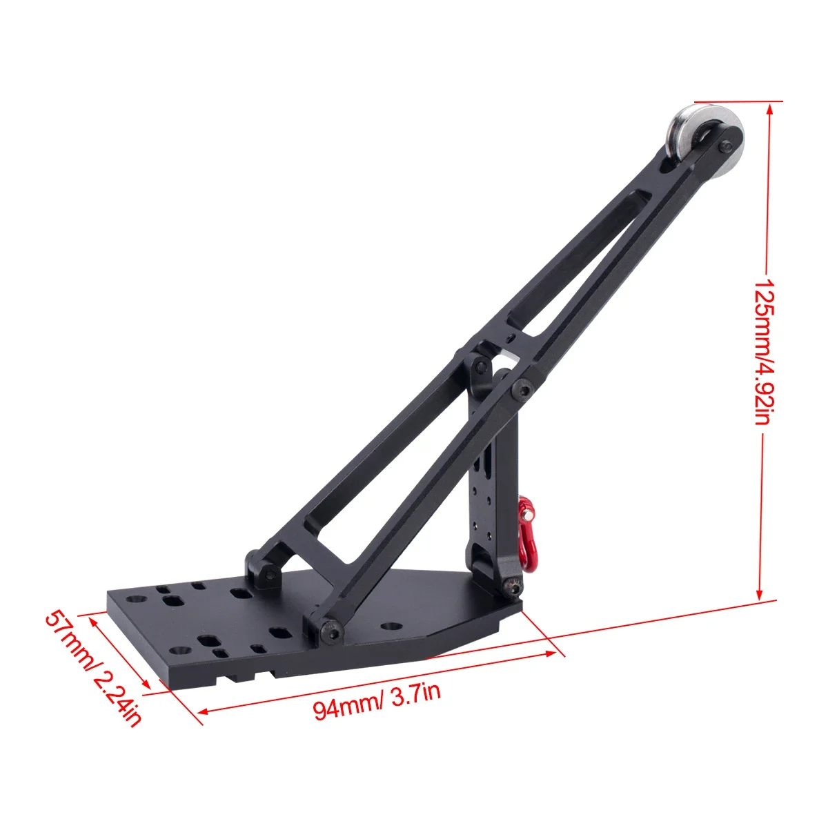 Aluminum Wciągarka Ratownicza/Tow Truck Crane Arm Wrecker Kit for 1/10 RC Crawler Car Axial CAPRA 1.9UTB Trail Buggy Simulation