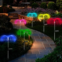 solar jellyfish light fiber optic lights rgb changing color solar lamp waterproof solar led light outdoor for garden decoration