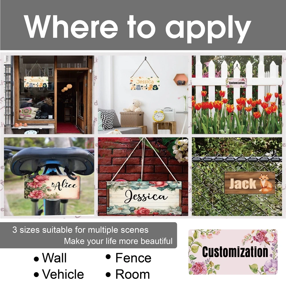 1 шт. настенный декоративный знак с УФ-принтом