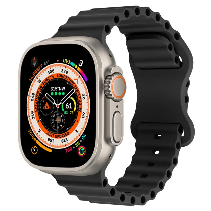 

strap For Apple watch band 49mm 45mm 44mm 40mm 41mm 42mm 49 45 mm silicone correa bracelet iWatch Ultra 1 2 serie 7 6 3 se 8 9