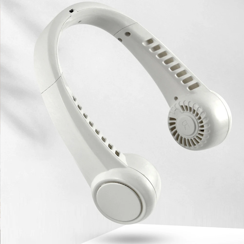 

USB Lazy Neck Cooler Fan 2-5W Bladeless Smart Summer Cooling Fans 1200mAh Rechargeable 3-speed for Indoor Outdoor