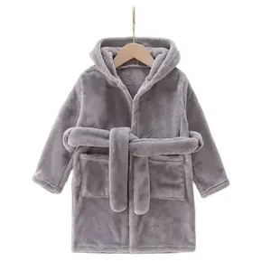Imported Winter Flannel Children Bath Robes Kids Sleepwear Robe Infant Pijamas Nightgown For Boys Girls Pajam