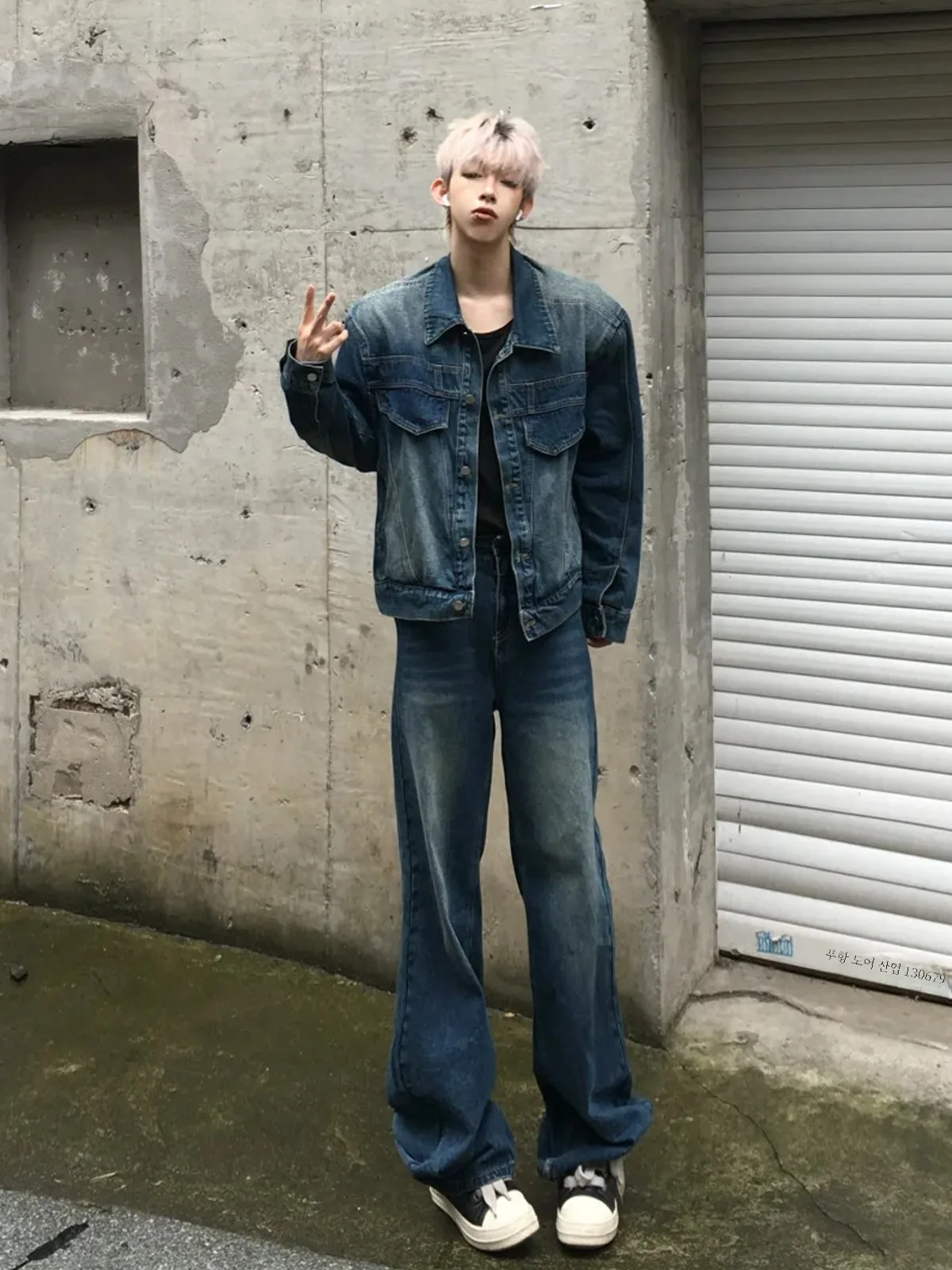  Джинсовое пальто в стиле ретро для мужчин и женщин потертый американский