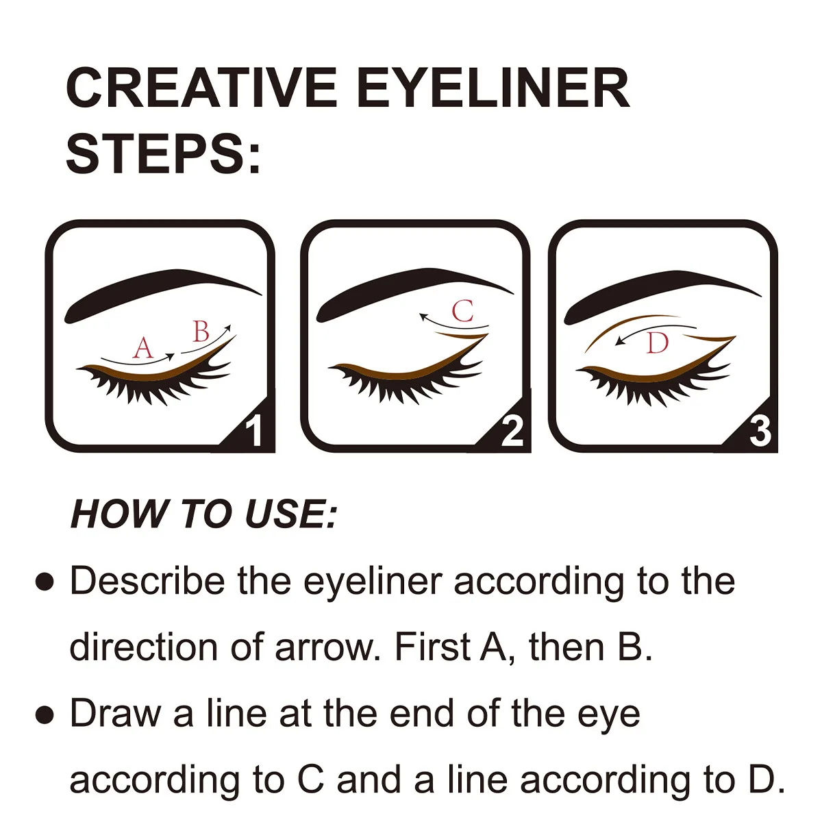 Подводка для глаз YOUNG VISION 5 цветов водостойкая без пятен жидкая подводка