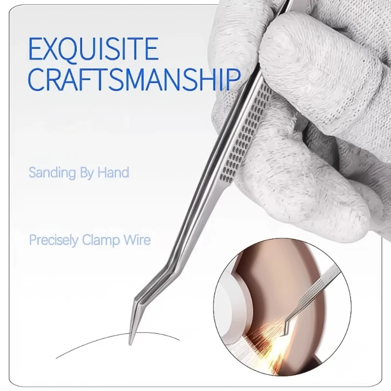 Эргономичный пинцет для позиционирования чипов из нержавеющей стали пайки и