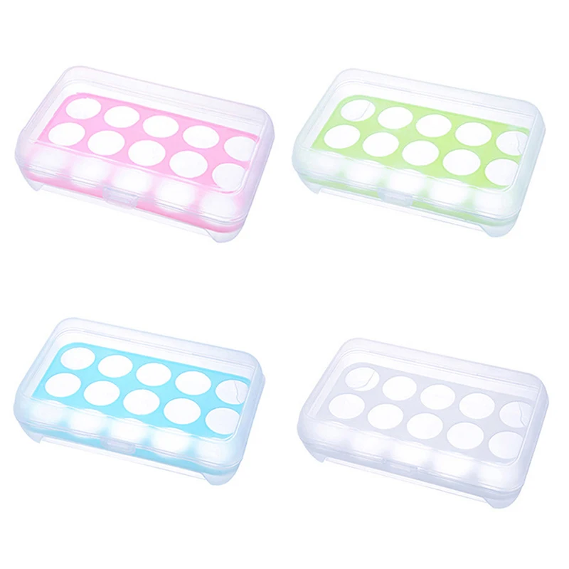

1pc 15 Grid Egg Storage Box Portable Egg Holder Container for Outdoor Camping Picnic Eggs Case Kitchen Supplies