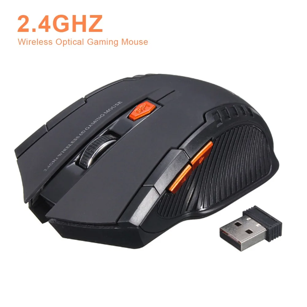 

2.4GHz Wireless Mouse 6 Buttons Adjustable DPI Opto-electronic Gaming Mice for Computer PC Laptop Gamer with USB Receiver