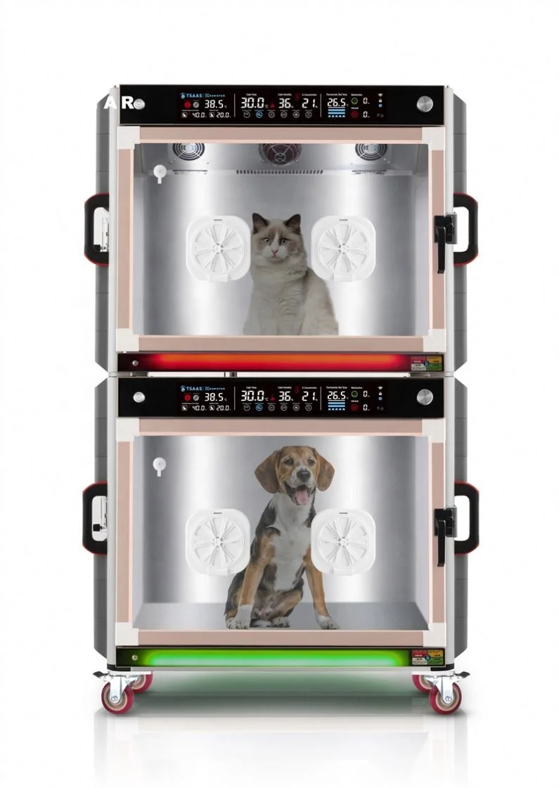 Vet I cu Pet Ic u Ox ygen Клетка для кошек IC U Камера больничного оборудования собак