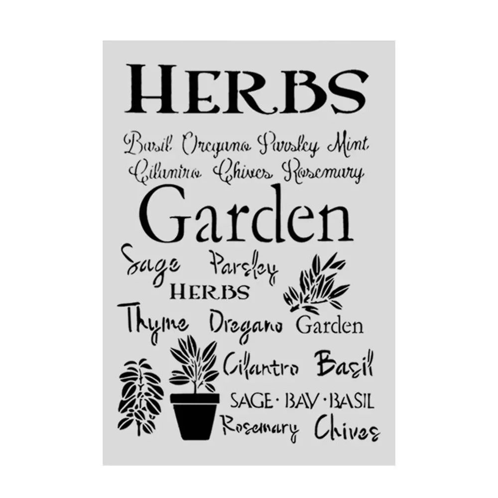 

21*29.5cm White Garden Craft Layering Stencils For Walls Painting Scrapbooking Stamp Album Decor Embossing Paper Card Template