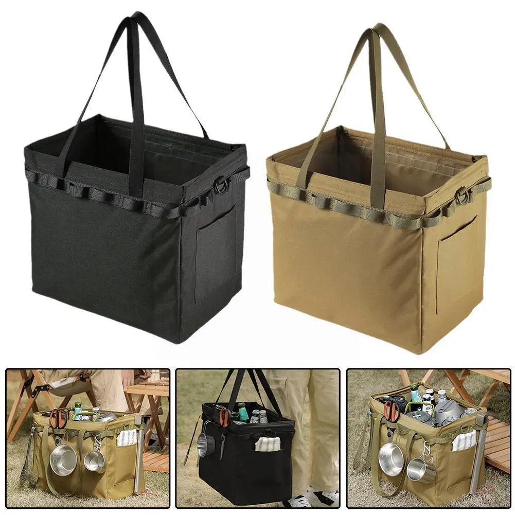 

Outdoor Folding Storage Box Camping Storage Tool Bag Firewood Bag Bag Large Shopping Home Bag Picnic Capacity Tote M7v2