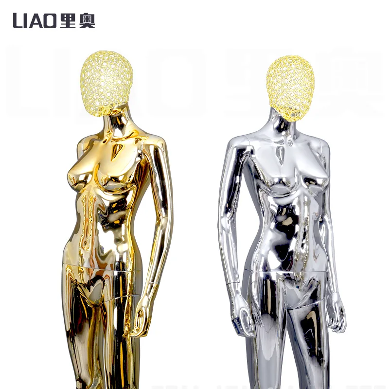 Золотой манекен боди для женщин от кутюр бутика проволока полая голова корпус Femme