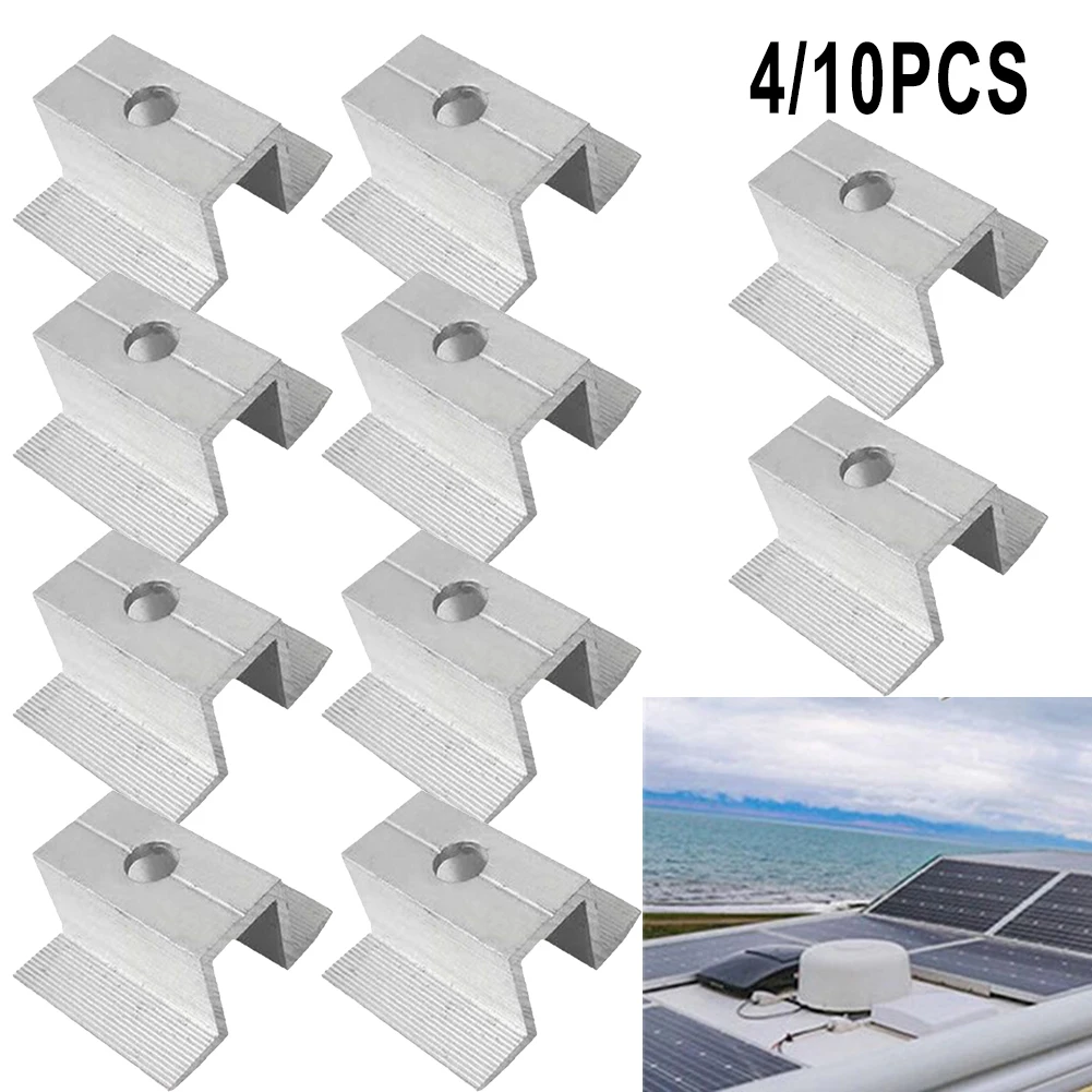 

4/10Pcs Solar Panel Middle Clamp PV Photovoltaic Bracket For 25-50mm Frame Aluminum Profile Modules Fixing Bracket 60mm