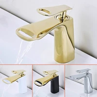 Bathroom Faucet Black/Silver Single Handle Mixed Cleaning Taps Hot And Cold Water Brass Basin Faucet Deck Mounted Crane Sink Tap