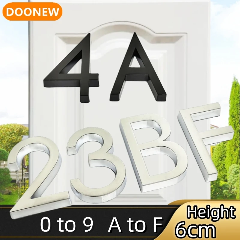 

Дверная табличка, 6 см, табличка, Домашний номер, наклейка, знак, обшивка ворот, цифры от 0 до 9 букв от A до F, украшение для отеля, дома, наклейка, адрес цифры на почтовый ящик дома номера американсике подкова на две