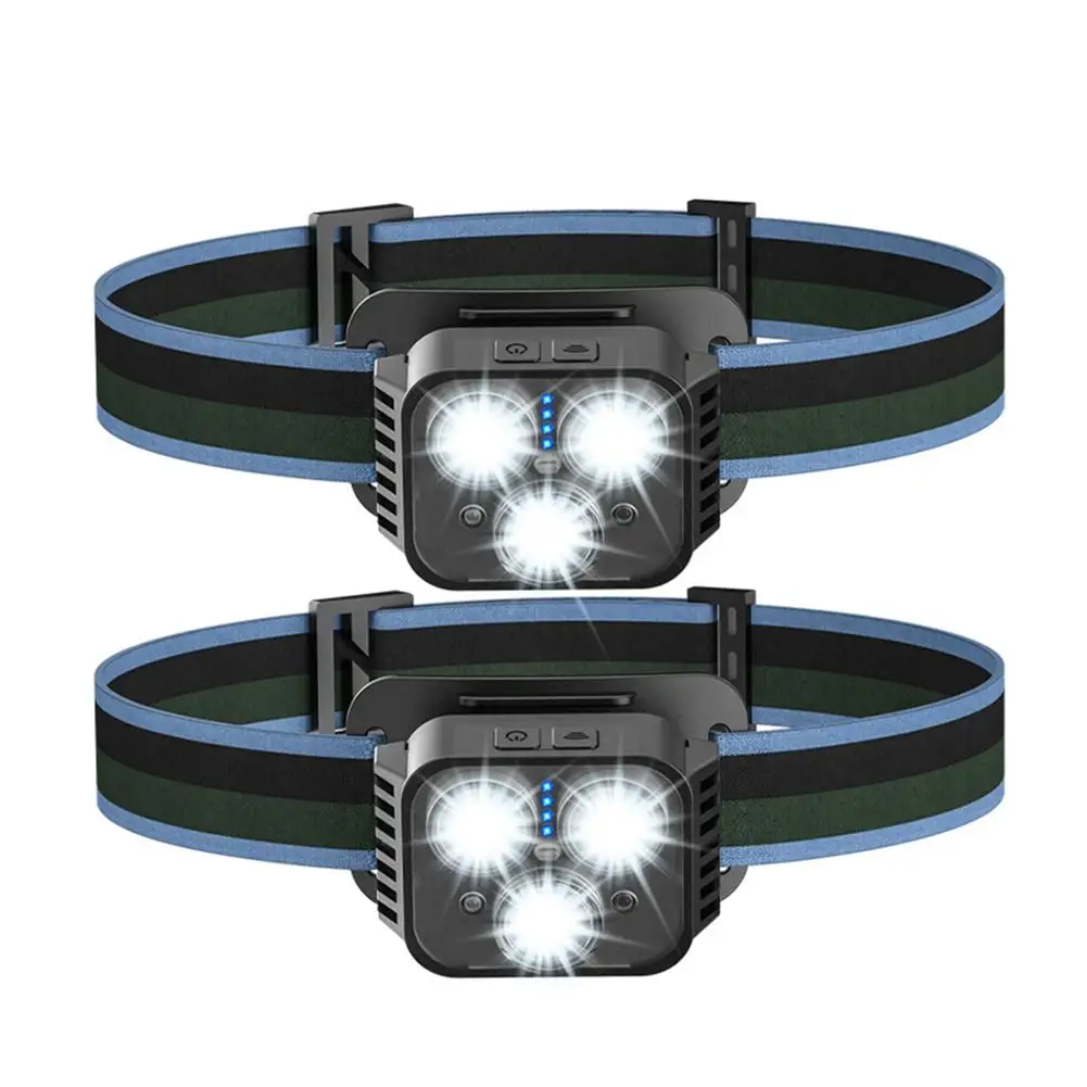 

Уличные светодиодные фонари, портативная Светодиодная лампа с умным датчиком и зарядкой через Usb, фонарь для хайкинга, кемпинга, рыбалки, 2 ш...