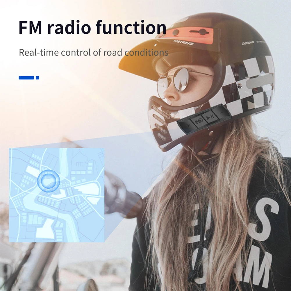 

BT 5.0 Headset For Helmet Motorcycle Wireless Hands-free call Kit Stereo Anti-interference Waterproof Music Player Speaker