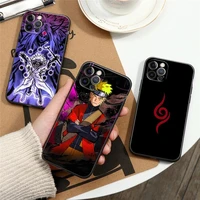 japanese anime naruto phone case for iphone 6 7 8 plus se 3 2020 2022 11 12 13 pro xs max mini xr case black soft silicone cover