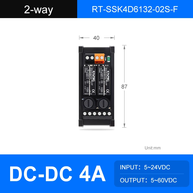 

ENMG DC винт 2 4 6 8 10 12 16-полосный твердотельный релейный модуль RT-SSK Бесконтактный DC PLC Плата усилителя постоянного тока 5-24 В Защита предохранителя