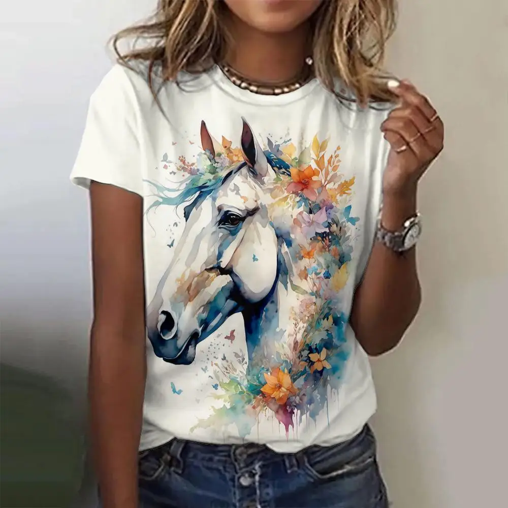 Летние свободные женские футболки модная футболка с короткими рукавами и