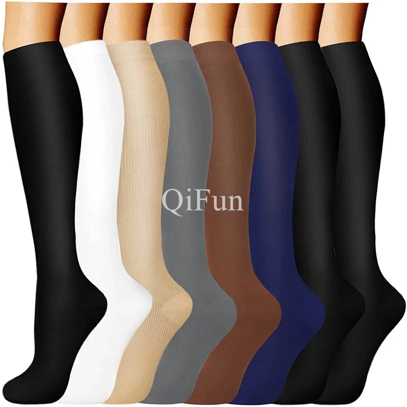 

Compression Socks Solid Color Running Sports Socks Comfortable Pressure Socks Anti-Fatigue Compression Socks Flight Travel Socks