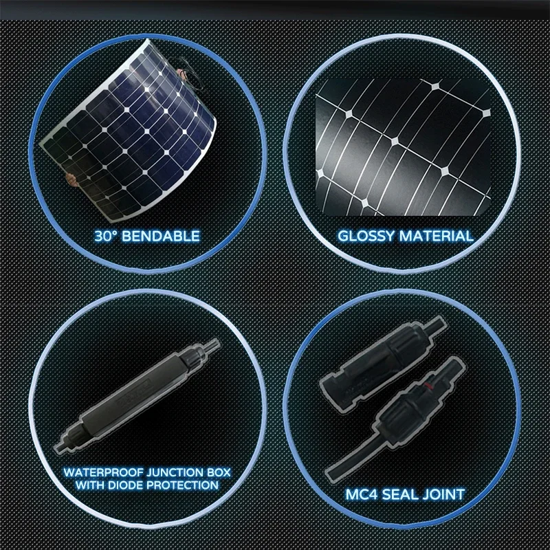 Панель солнечная гибкая 18 в 600 Вт 300 А