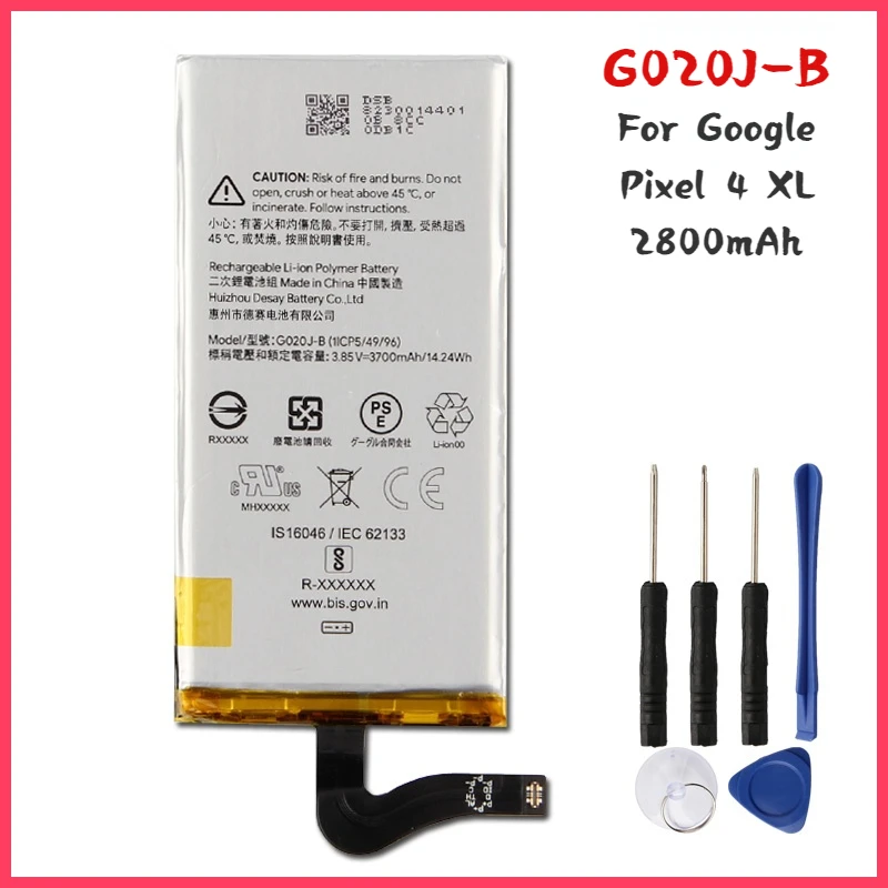 New Phone Battery G020J-B For Google Pixel 4 XL 3700mAh Free Tools