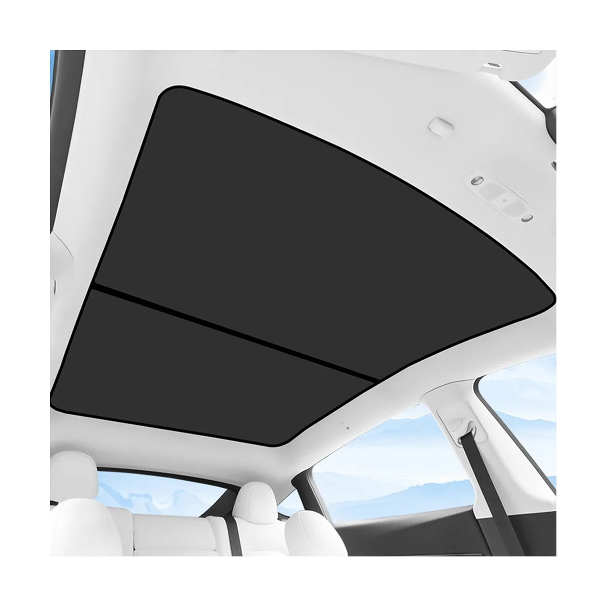 Для Tesla Model Y/3 Новый черный передний и задний солнцезащитный козырек из вискозы