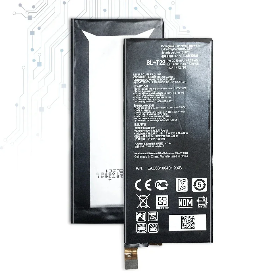 Сменный аккумулятор BL-T22 для LG Zero H650 H650E H740 F620 LS675 F620L F620S H650K 2050 мАч аккумуляторы