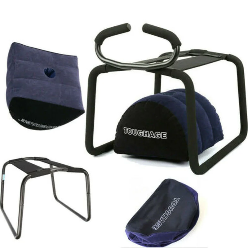 Toughage Loving Sex Pillow Bounce Stool Chair&Handrail-Inflatable SM Toy Furniture Sex Toys for Men Women Couples