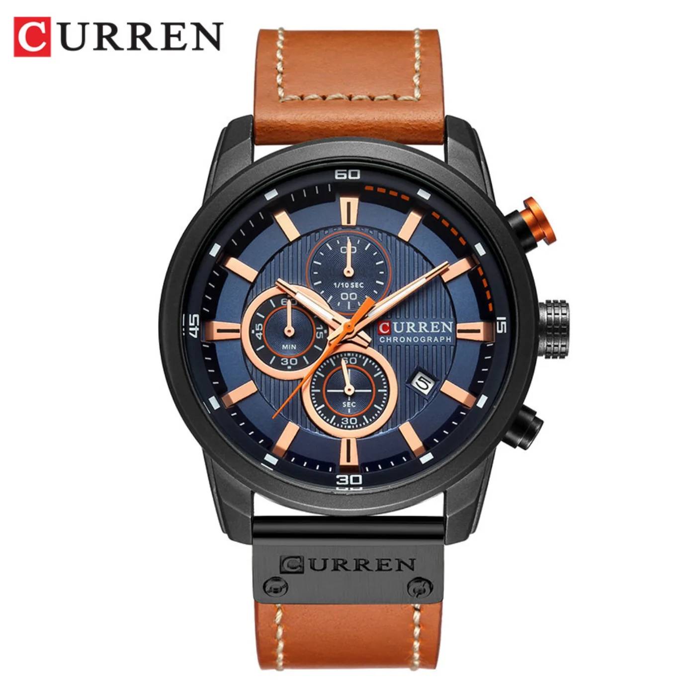 Фото Мужские кварцевые часы CURREN Fashion Date, лучшие брендовые роскошные часы, хронограф, спортивные наручные часы, Hodinky Relogio Masculino №3