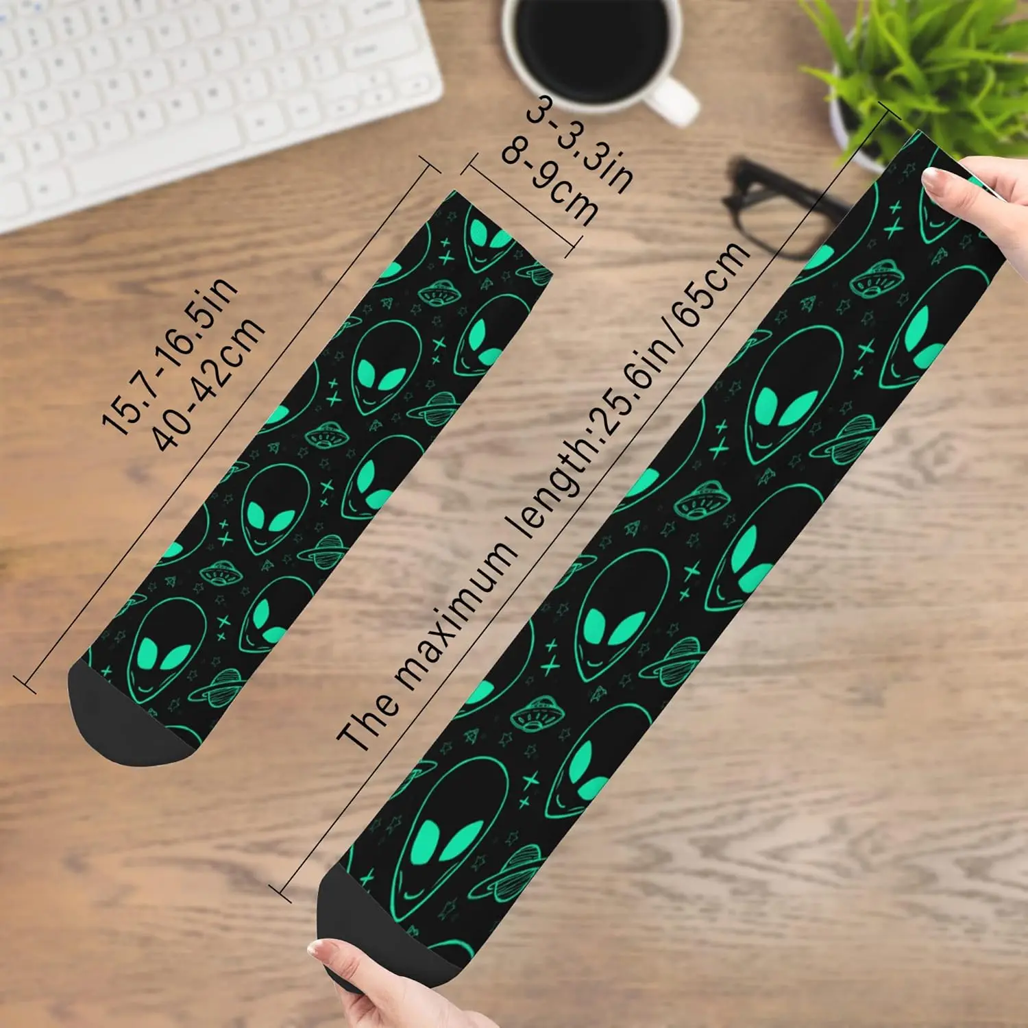 Крутые носки с НЛО для мужчин и женщин подарочные новинки Crew Crazy Tube взрослых