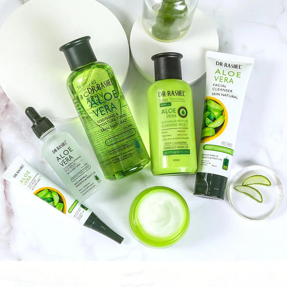 

Beauty & Health Aloe Skin Care Sets Female makeup Facial Products Kits Moisturizing For Face Cream Toner Nourishing Face Serum