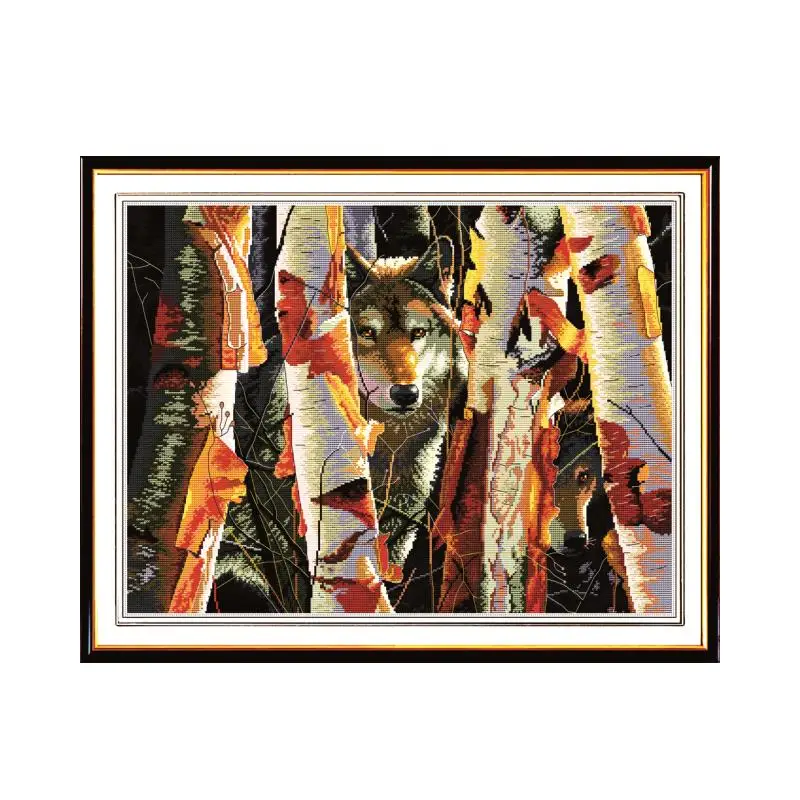 Набор для вышивки крестиком из белой березы 14ct 11ct предварительно штампованный