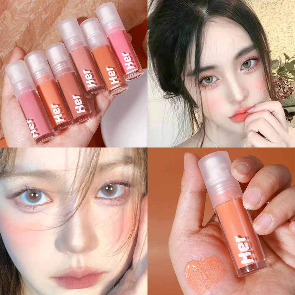 

Waterproof Liquid Blush Velvet Matte Blusher Face Pigment Lasting Natural Cream Cheek Tint Orange Peach Blush Makeup Cosmetic