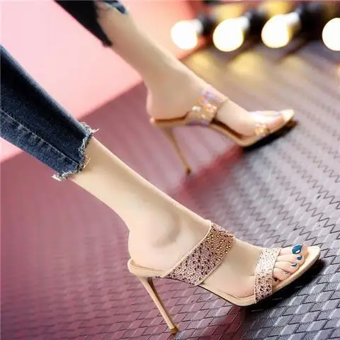 

Ladies cute sweet open-toe high heels office Ladies casual sweet high heels zapatos de mujer