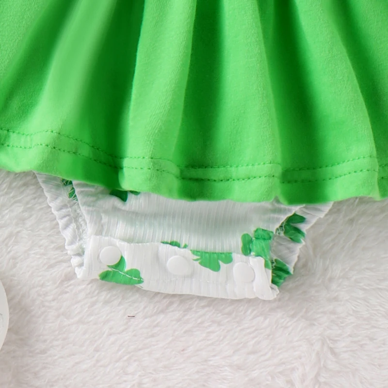 Пасхальный наряд для маленьких девочек комбинезон с коротким рукавом и бантом на