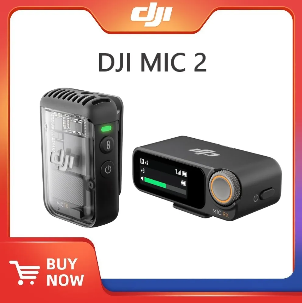 Беспроводной микрофон DJI Mic 2 с умным шумоподавлением, 32-битный ...