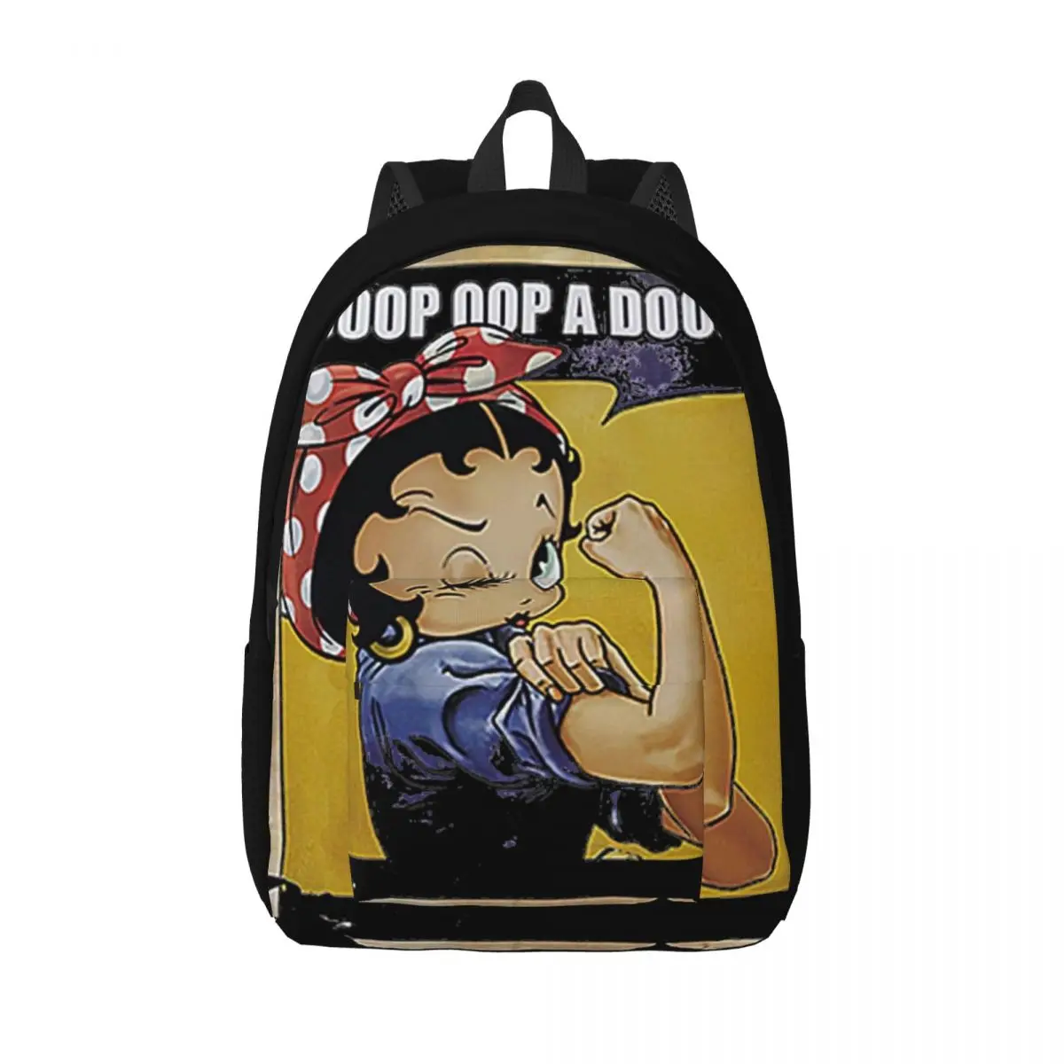 

Boop Bettys Strong Women Backpack Elementary High College School Student Bookbag Teens Canvas Daypack Gift