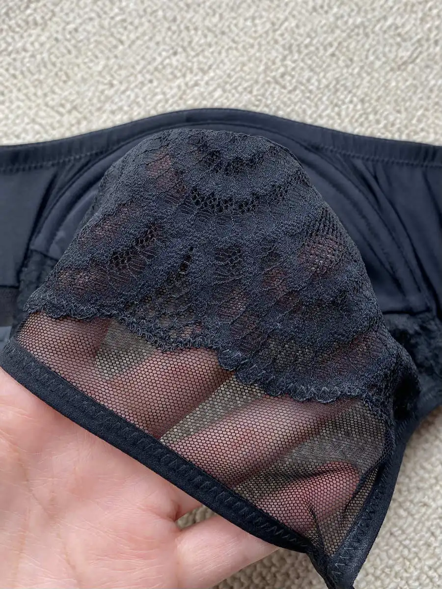 Comfortable Womens Lace Floral Minimizer Bra Full Coverage Non Paded Underwire Female Lingere 34 36 38 40 42 C D E Solid White