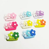 good pet barrettes bright color long lasting adorable hairpin with little floral decoration pet headgear puppy hairpin