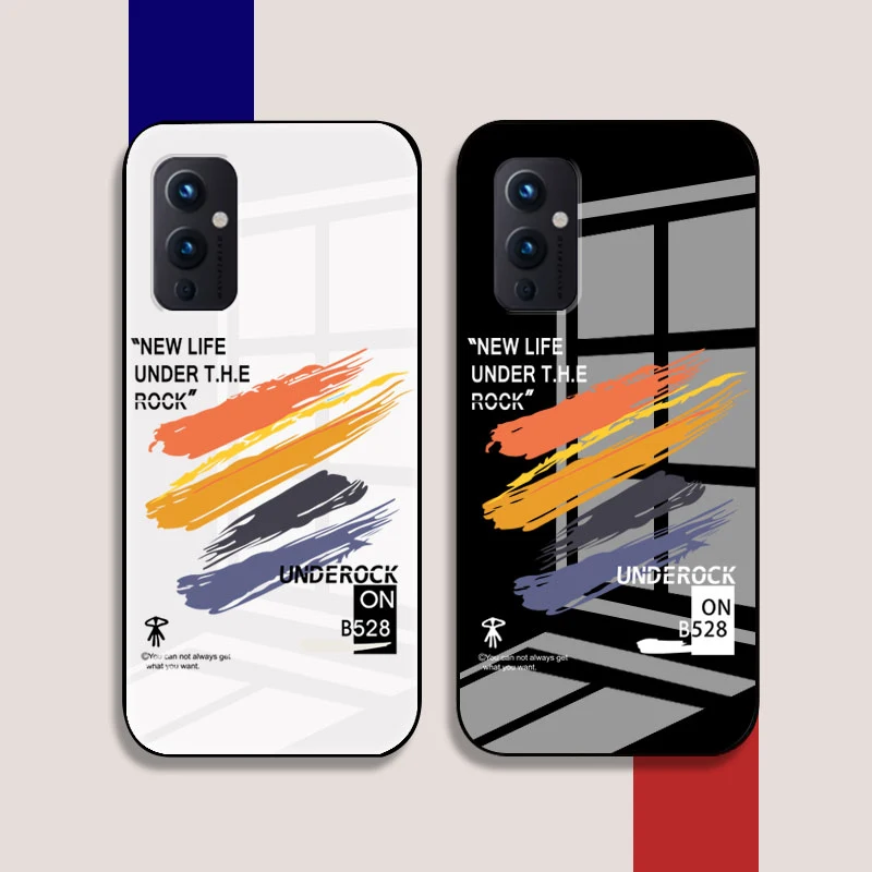 

Graffiti Tempered Glass Phone Case for Oneplus 10 Pro Fashion Cover for One Plus 9 8 7 7T Pro 8T 9R 9RT 5G 6T Luxury Fundas Capa