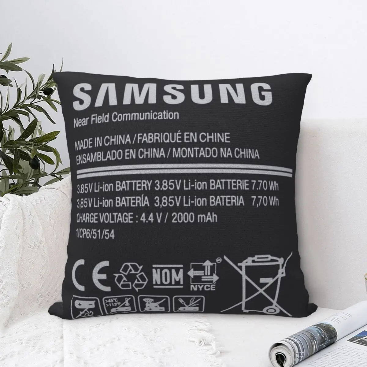 

Exploding Battery. Explosive Lithium Battery Design Square Pillowcase Cover Comfort Pillow Case Polyester Throw Pillow cover