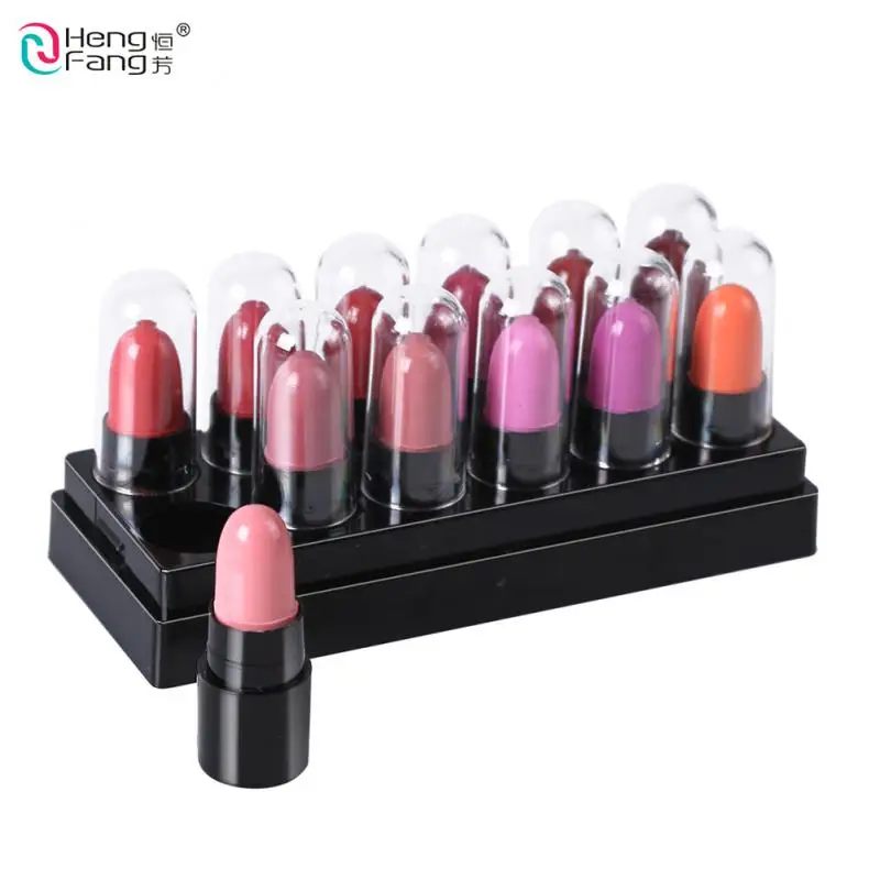 

12pcs Mini Lipstick Velvet Matte Lip Gloss Waterproof Long Lasting Lip Glaze Silky Smooth Full Color Lipsticks Women Makeup Set