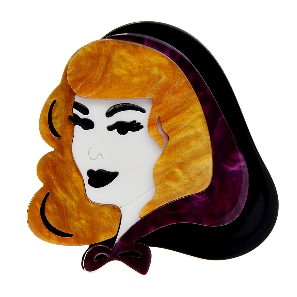 

Женская Брошь из ацетатного волокна, в виде фигурки